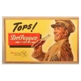 WWII Dr. Pepper Cardboard Advertising Sign
