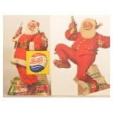 2 Pepsi-Cola Vintage Santa Claus Easel-Back Signs