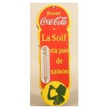 French Canadian Coca-Cola Porcelain Thermometer
