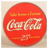 Double-Sided Tin Coca-Cola Lollipop Sign
