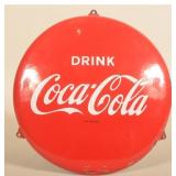 Coca-Cola Porcelain Dutch Button Sign