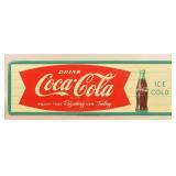 1962 Ice Cold Coca-Cola Horizontal Fishtail Sign