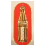 Original 1923 Christmas Coca-Cola Tin Thermometer