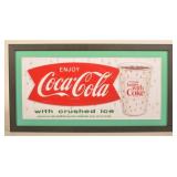 Embossed Plastic Fishtail Coca-Cola Sign