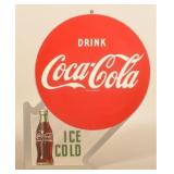 1957 Drink Coca-Cola Double-Sided Flange Sign