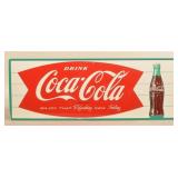 Small Drink Coca-Cola Fishtail Self-Framed Sign