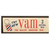 Double-Sided Vam Barbershop Tin Display Sign