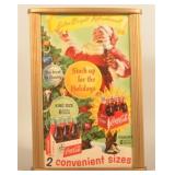 1955 Coca-Cola Santa Claus Sign w/ Original Frame