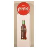1951 2-Piece Coca-Cola Pilaster Sign w/ Button