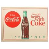 "Things Go Better With Coke" Self Frame Tin Sign
