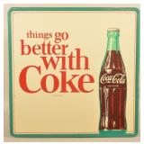Self-Framed SST "Things Go Better With Coke" Sign