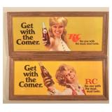 2 RC Cola Cardboard Advertising Signs