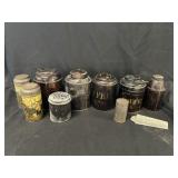 Small Collection Tin Toleware Kitchen Containers