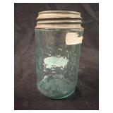 Unusual Small Straight-Sided Mason Canning Jar