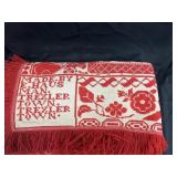 Signed & Dated 1861 Trexlertown Red & White Coverl