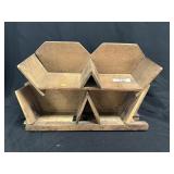 2 Wood Primitive Countertop Cigar Holders
