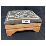 Antique Needlepoint Footstool
