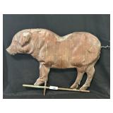 Vintage Full-Body Copper Pig Weathervane