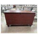 Antique Red Painted Dovetailed PA Blanket Chest