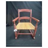 Antique Child's Red Painted Rocking Chair