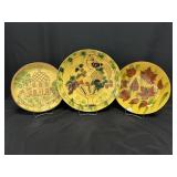 3 Breininger Sgraffito Plates