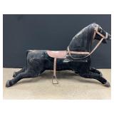 Fabric Covered Antique Rocking Horse