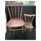3 Antique Children's Chairs