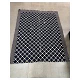 Antique Center Seam Blue & White Woven Coverlet