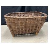Large Splint Oak Storage Basket w/Legs