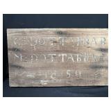 Rare Dated 1854 Carved House Board
