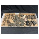 Group Antique Brass, Metal & Iron Drawer Pulls