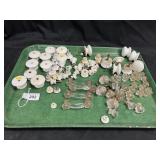Large Group Antique Porcelain & Glass Knobs