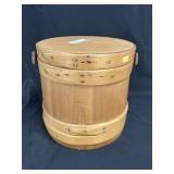 Antique Wood Firkin with Copper Nails