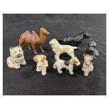 Nice Assortment of Tiny Metal Dogs & Camel