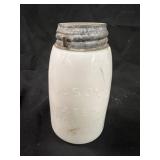 Small Milk Glass Vintage Mason Canning Jar