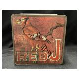 Large Red-J Chewing Tobacco Tin