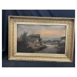 19th C. English Oil On Canvas Signed Painting