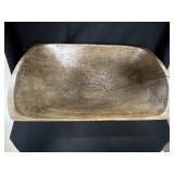 Antique Wood Trencher w/Make-Do Repairs