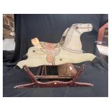 Antique Wood Child's Shoe Fly Rocking Horse