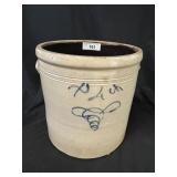 4-Gal. Freehand-Decorated Stoneware Storage Crock