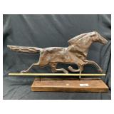 Vintage Copper & Brass Running Horse Weathervane