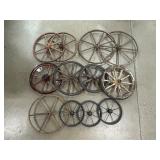 Collection of Antique Buggy Wheels