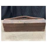 Primitive Red Double-Lidded Tool Box