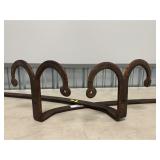 Pair Antique Wrought Iron Heart Shaped Brackets