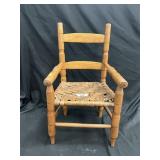 Antique Oak Child's Wagon Seat
