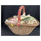 Vintage Sewing Basket w/ Doll Clothes
