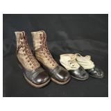 2 Pairs of Antique Leather Shoes