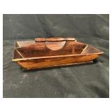 Small Antique Pine Cutlery Tray