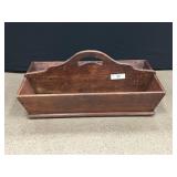 Early Dovetailed Wood Cutlery Box