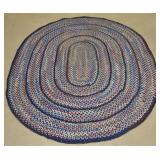 Large Antique Braided Rug